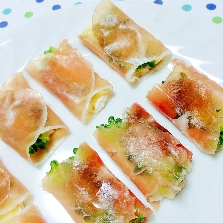 ゴーヤ入り生ハム巻き(おつまみに)